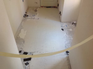 Floor heat is down, ready for tile.