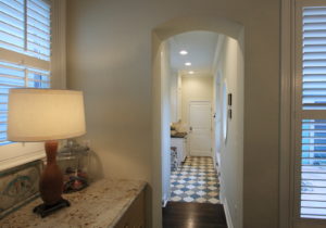 New arched entry from dining room / kitchen.